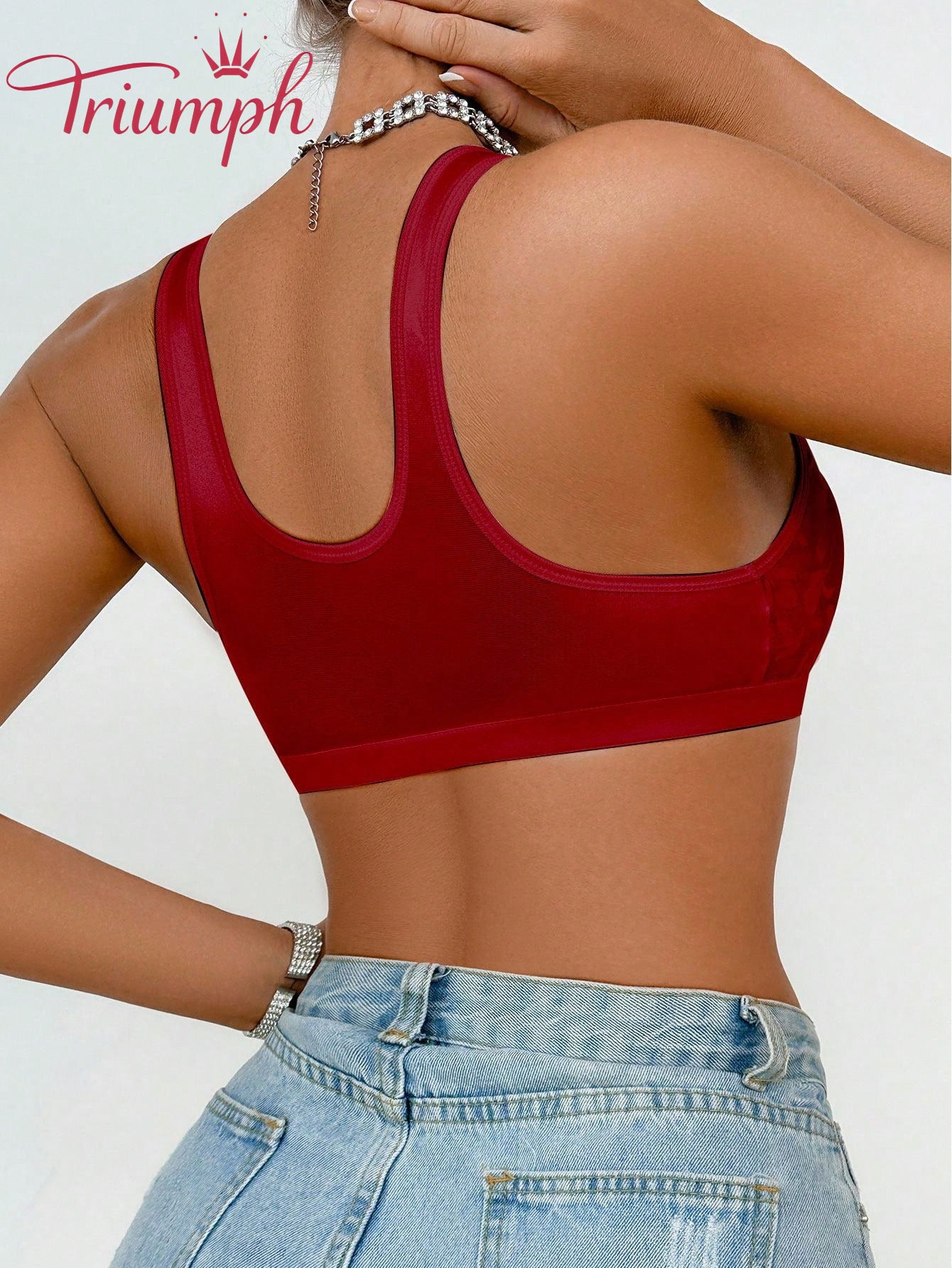 Triumph® (confezione da 4) 💝 Sconto del 70% 💝 Reggiseno comodo per taglie forti con spacco frontale [65A-120H]