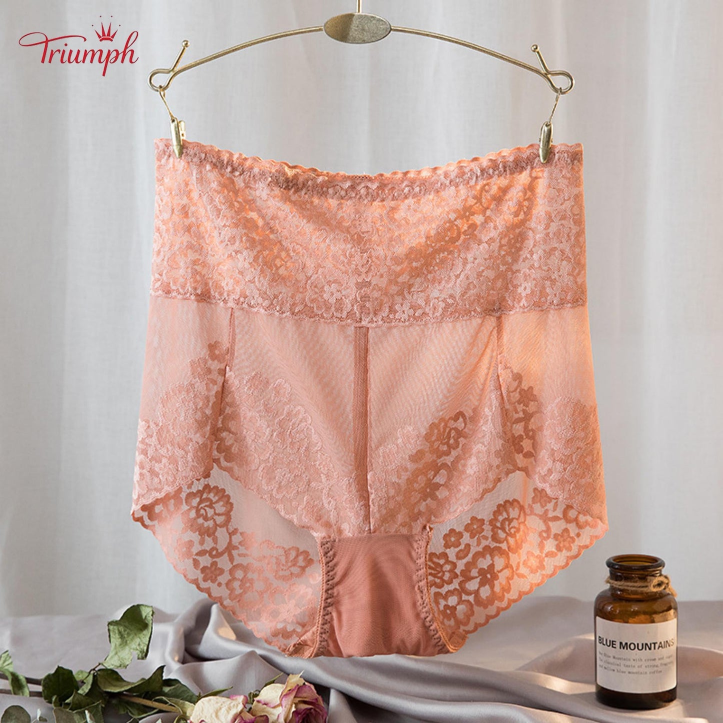 Triumph - Confezione da 4 mutandine sexy in pizzo, pizzo popolare, spedizione gratuita, 40-120 kg