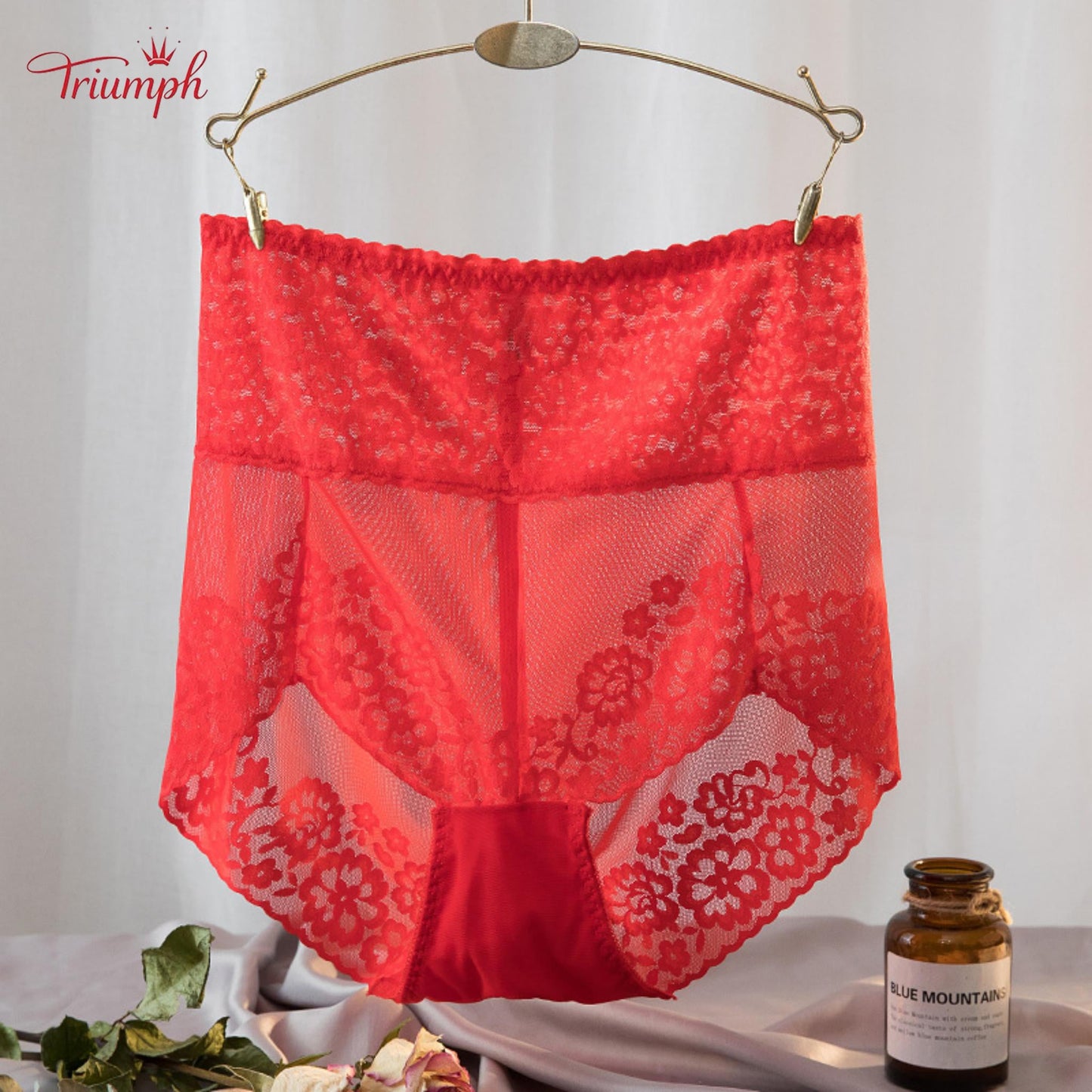 Triumph - Confezione da 4 mutandine sexy in pizzo, pizzo popolare, spedizione gratuita, 40-120 kg