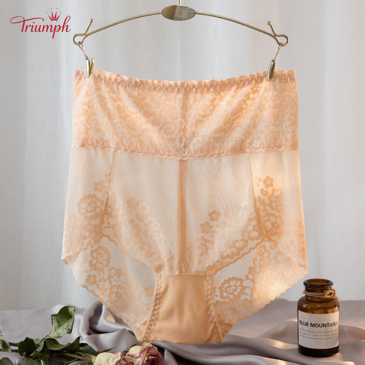 Triumph - Confezione da 4 mutandine sexy in pizzo, pizzo popolare, spedizione gratuita, 40-120 kg