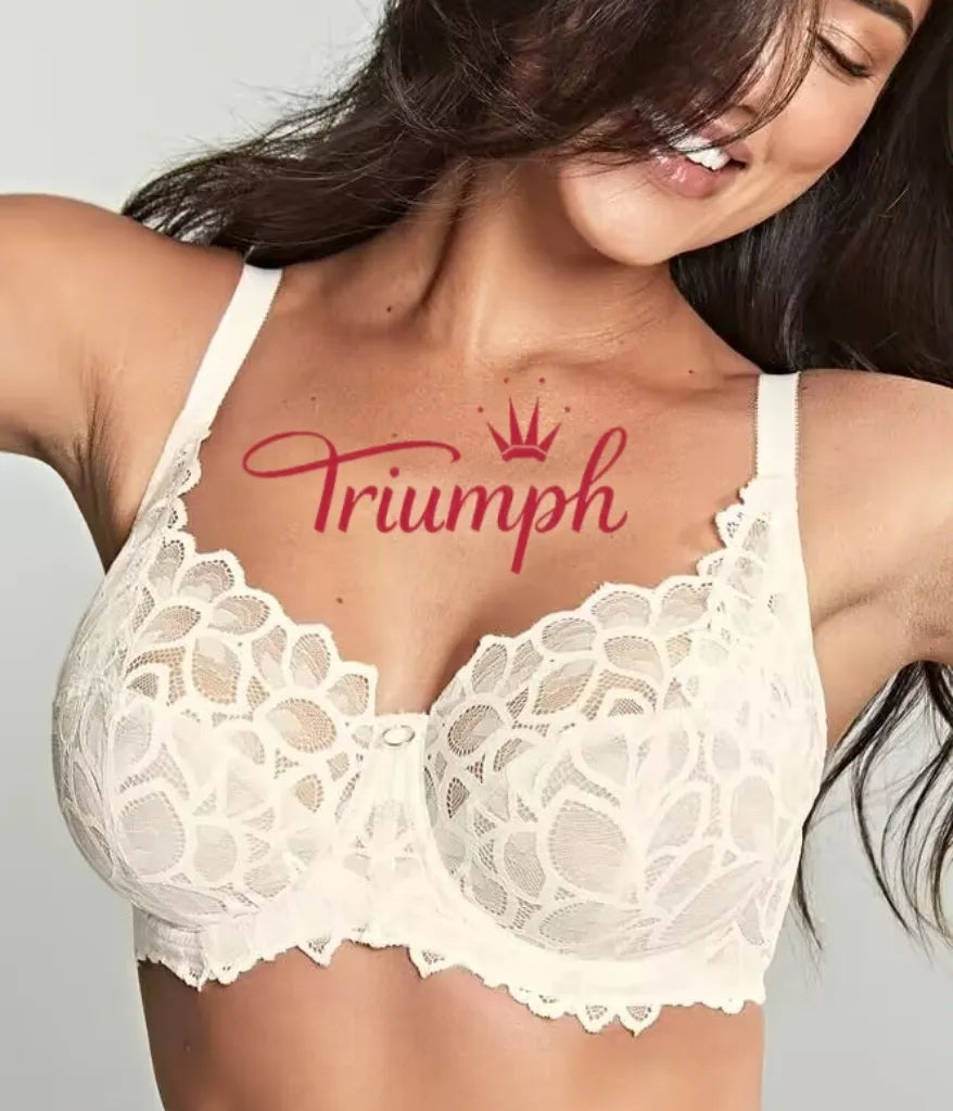 Triumph - (4 pezzi) Reggiseno coppa piena con pizzo ricamato