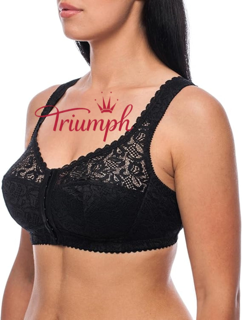 Triumph - (4 pezzi) Reggiseno senza ferretto, chiusura frontale, taglie forti