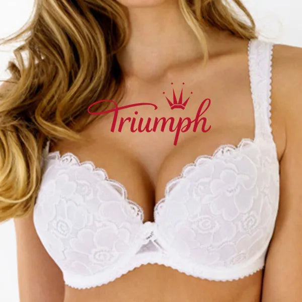 Triumph – Confezione da 4💖 Sconto del 50%✨Reggiseno taglie forti con spalline regolabili in pizzo