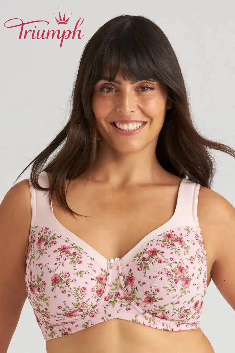 Triumph® 4 pezzi 💖50% di sconto✨🔥 Reggiseno in cotone taglie forti con stampa floreale [65A-120H]