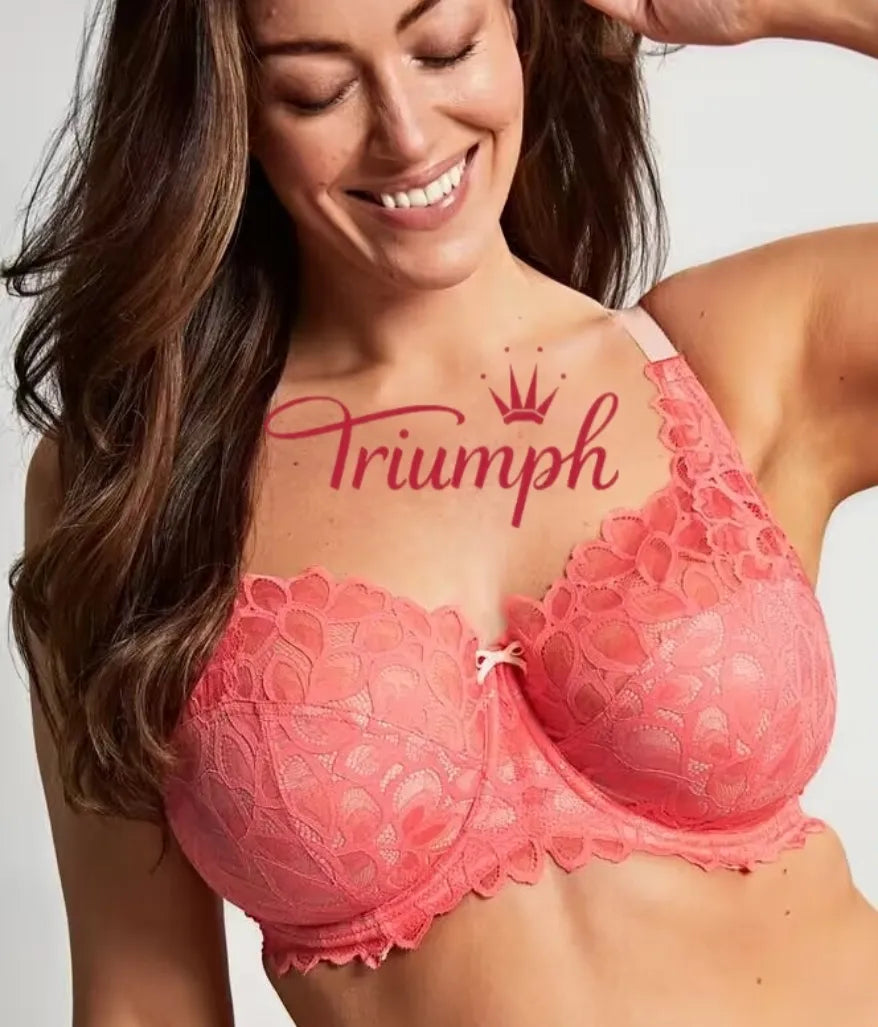 Triumph - (4 pezzi) Reggiseno coppa piena con pizzo ricamato