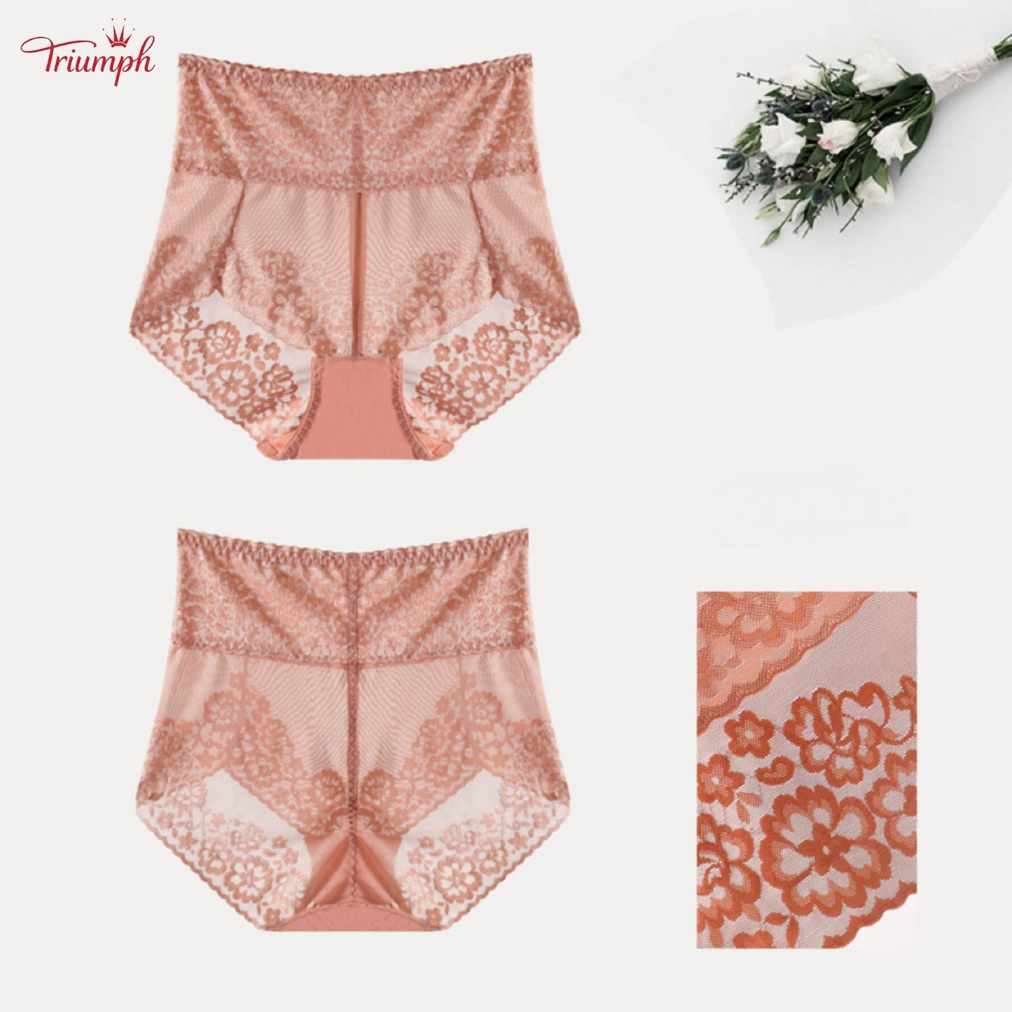Triumph - Confezione da 4 mutandine sexy in pizzo, pizzo popolare, spedizione gratuita, 40-120 kg