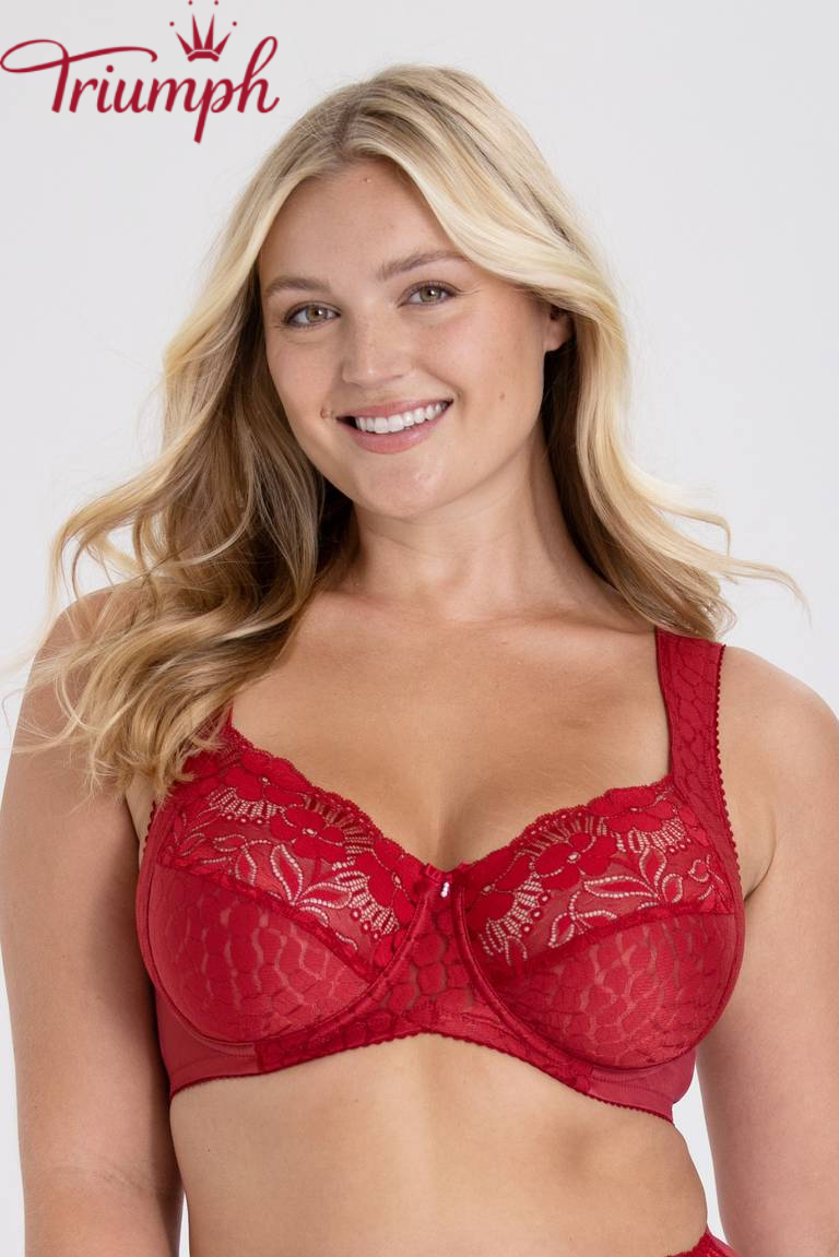 Triumph - Set 4 pezzi 🔥 Reggiseno in jacquard e pizzo