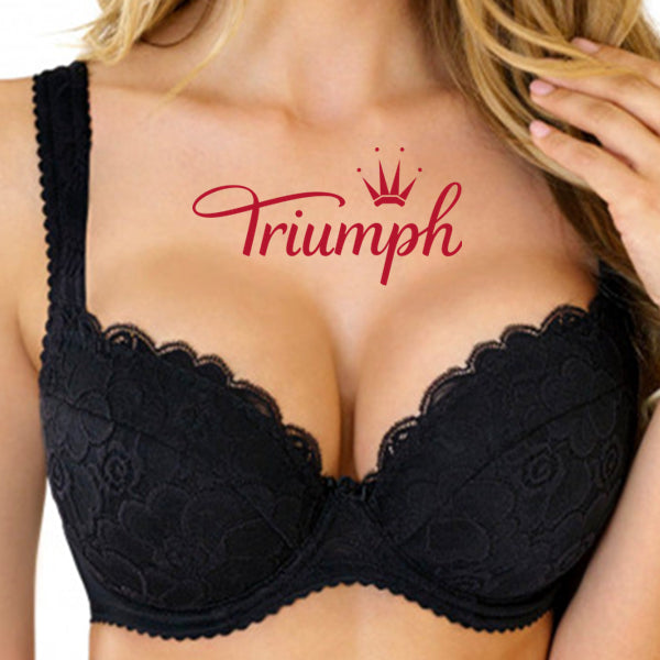 Triumph – Confezione da 4💖 Sconto del 50%✨Reggiseno taglie forti con spalline regolabili in pizzo